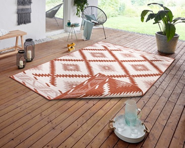 NORTHRUGS, NORTHRUGS Teppich »Malibu«, rechteckig, 5 mm Höhe, In-und Outdoor geeignet, Wohnzimmer, Balkon, Terrasse, Garten, Robust, Pflegeleicht, Flachgewebe, Wendbar, NORTHRUGS Teppich »Malibu Wendeteppich«, rechteckig, 5 mm Höhe, In-& Outdoor, Wetterfest, Balkon, Läufer, Wohnzimmer, Wasserfest