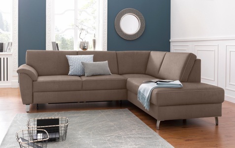 SIT&MORE, sit&more Ecksofa, sit&more Ecksofa »Texel L-Form«, mit Federkern, wahlweise mit Bettfunktion und Bettkasten