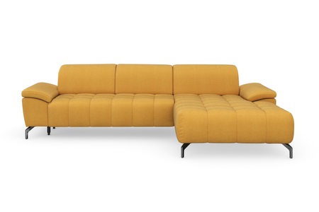 sit&more Ecksofa »Cool«, wahlweise mit Kopfteilverstellung und Vorziehsitz, motorisch, mit schwarzen Füssen