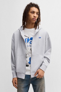 HUGO Blue Sweatjacke »Doa_B_2«, mit Kapuze, Logo-Badge
