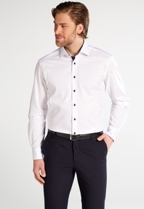 Eterna, ETERNA Langarm Hemd »MODERN FIT«, MODERN FIT Hemd in weiß unifarben
