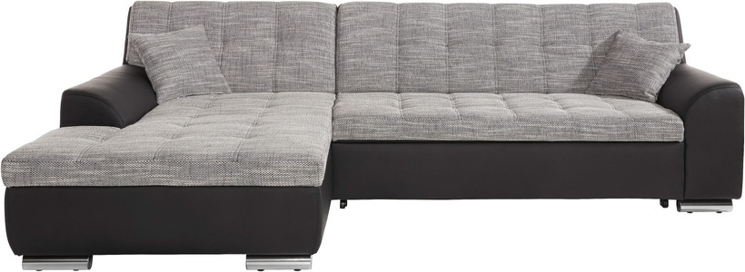 DOMO collection, DOMO collection Ecksofa, DOMO collection Ecksofa Treviso, wahlweise mit Bettfunktion, incl. Zierkissen