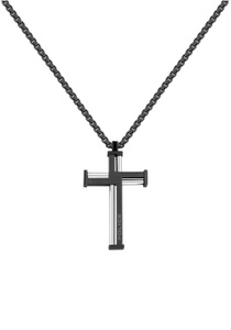 Police, Police Kette mit Anhänger »Kreuz, PREIKE, PJ26479PSU.02«, 