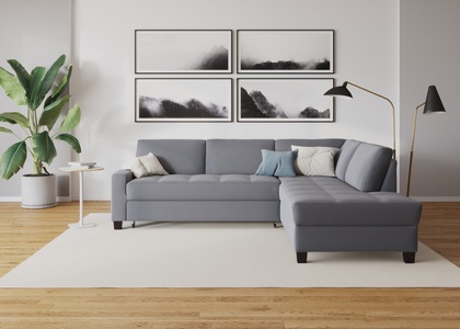 DOMO collection, DOMO collection Ecksofa »Florentina«, wahlweise mit Bettfunktion, DOMO collection Ecksofa »Florentina L-Form«, wahlweise mit Bettfunktion, mit Kontrastnaht