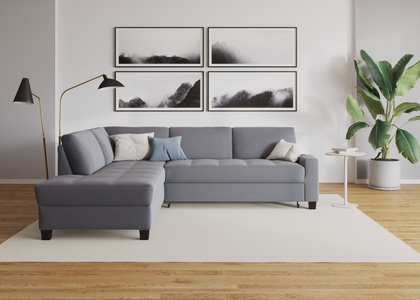DOMO collection, DOMO collection Ecksofa »Florentina«, wahlweise mit Bettfunktion, DOMO collection Ecksofa »Florentina L-Form«, wahlweise mit Bettfunktion, mit Kontrastnaht