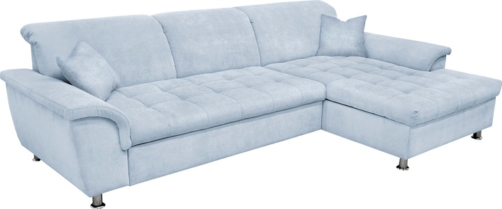 DOMO collection, DOMO collection Ecksofa, DOMO collection Ecksofa »Franzi Steppung im Sitzbereich B7T/H: 278/162/80 cm, L-Form« wahlweise mit Bettfunktion, Bettkasten und Kopfteilverstellung