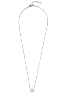 J.Jayz, J.Jayz Kette mit Anhänger »dezent, schlicht, klassisch, rund«, mit Glasstein, Firetti Kette mit Anhänger »dezent, schlicht, klassisch, rund«, mit Glasstein