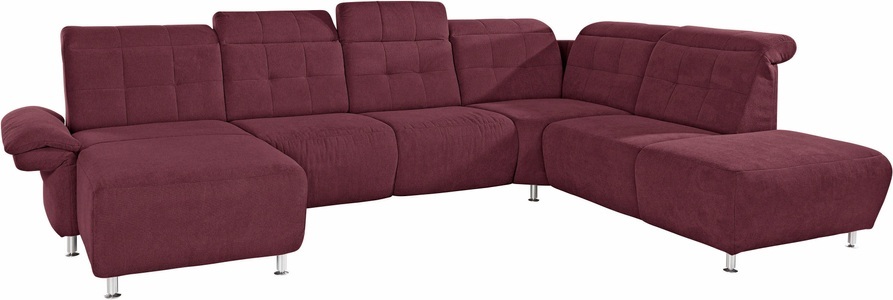 PLACES OF STYLE, Places of Style Wohnlandschaft »Manhattan«, 2 Sitze mit elektrischer Relaxfunktion, verstellbare Armlehnen, Places of Style Wohnlandschaft »Manhattan U-Form«, 2 Sitze mit elektrischer Relaxfunktion, verstellbare Armlehnen