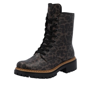 Rieker Schnürboots Schnürstiefelette, Profilsohle, mit kontrastfarbenem Sohlenrand