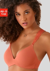 Lascana, LASCANA Push-up-BH, ohne Bügel mit wunderschönen Spitzenträgern, LASCANA Push-up-BH, ohne Bügel mit wunderschönen Spitzenträgern