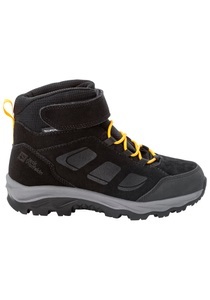 Jack Wolfskin, Jack Wolfskin Wasserdichte Wanderschuhe Kinder Vojo Backlength Texapore Mid Kids 34 schwarz black / burly yellow XT, Jack Wolfskin Wasserdichte Wanderschuhe Kinder Vojo Backlength Texapore Mid Kids 34 black / burly yellow xt Black / Burly Yellow Xt