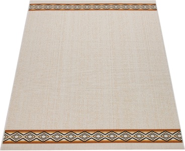 PACO HOME, Paco Home Teppich »Ostende 541«, rechteckig, 4 mm Höhe, Flachgewebe, mit Bordüre, In- und Outdoor geeignet, Wohnzimmer, Paco Home Teppich »Ostende 541«, rechteckig, 4 mm Höhe, Flachgewebe, mit Bordüre, In- und Outdoor geeignet, Wohnzimmer