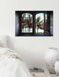 QUEENCE, queence Wandsticker »Palmen«, queence Wandsticker »Palmen«, Wandsticker, Wandbild, selbstklebend, 3D, Fenster