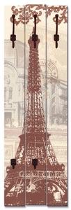 Artland, Artland Garderobenpaneel »Paris Collage«, Artland Garderobenleiste »Paris Collage«, teilmontiert