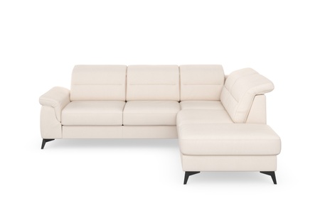 sit&more Ecksofa »Sinatra«, mit Ottomane, optional mit Kopfteilverstellung und Armteilfunktion oder mit Kopfteilverstellung, Armteilfunktion, Bettfunktion und Stauraum, mattschwarze Metallfüsse