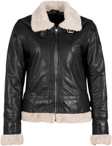 Gipsy, Gipsy Lederjacke »GWPhilina«, mit Fellimitat, Reissverschluss, Schnallen, 