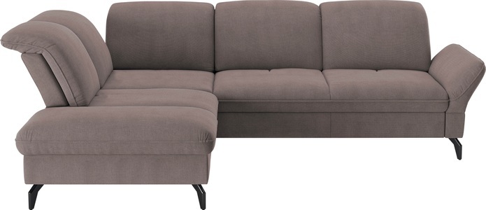 SIT&MORE, sit&more Ecksofa »Leandro L-Form«, Wahlweise mit Bett-, Kopfteil - und Armlehnfunktion, sowie Stauraum
