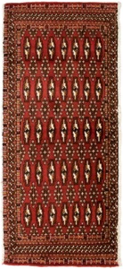 MorgenLand, morgenland Wollteppich »Turkaman Teppich handgeknüpft rot«, rechteckig, 8 mm Höhe, morgenland Wollteppich »Turkaman Teppich handgeknüpft rot«, rechteckig, 8 mm Höhe