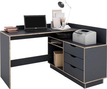 byLIVING Eckschreibtisch »Belfast«, Breite 129 cm, rechts oder links montierbar