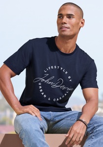 John Devin T-Shirt, Rundhalsshirt mit Print aus reiner Baumwolle