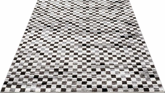 Carpet City, Teppich, »Moda 1141«, Carpet City, rechteckig, Höhe 11 mm, maschinell gewebt, Carpet City Teppich »Moda 1141«, rechteckig, 11 mm Höhe, Kurzflor, Karo, weich, Wohnzimmer, Schlafzimmer