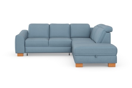sit&more Ecksofa »Durness«, mit Federkern und hochwertigen Massivholzfüssen, wahlweise mit Kopfteilverstellung, Bettfunktion und Stauraum oder mit Bettfunktion und Bettkasten