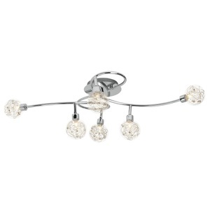 Brilliant, Deckenlampe Joya 6-flammig, Brilliant Deckenstrahler »Joya«, 6 flammig, Leuchtmittel G9 ohne Leuchtmittel, Deckenspot 6flg chrom