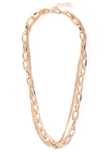 J.Jayz, J.Jayz Collier »mehrreihig, vergoldfarbenete Gliederkette«, Firetti Collier »Gliederkette«
