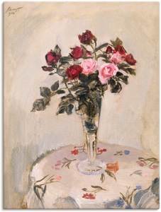 Artland, Artland Wandbild »Stillleben mit Rosen. 1904«, Artland Wandbild »Stillleben mit Rosen. 1904«, Blumen, (1 St.), als Leinwandbild, Wandaufkleber oder Poster in versch. Grössen