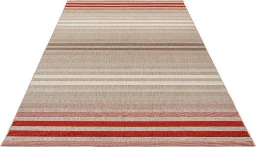 BOUGARI, Teppich, »Paros«, bougari, rechteckig, Höhe 8 mm, maschinell gewebt, NORTHRUGS Teppich »Paros«, rechteckig, 8 mm Höhe, Streifen Design, Robust, Pflegeleicht, Flachgewebe