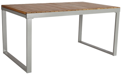 Merxx, MERXX Gartentisch »Monaco«, Alu/Akazienholz, ausziehbar, 200x90 cm, braun, MERXX Gartentisch »Monaco«, BxTxH: 150/200 x 90 x 74 cm