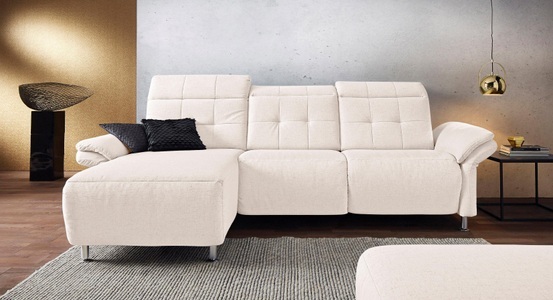 PLACES OF STYLE, Places of Style Ecksofa »Manhattan«, 2 Sitze mit elektrischer Relaxfunktion, verstellbare Armlehnen, Home affaire Ecksofa »Manhattan L-Form« 2 Sitze mit elektrischer Relaxfunktion, verstellbare Armlehnen