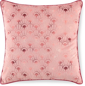 hip, Dekokissen, »Aluna«, hip, hip Dekokissen »Aluna«, Mit Füllung, 1 Stück, Biese, 48x48, Wendeoptik, Weich, Blumen Bordeaux