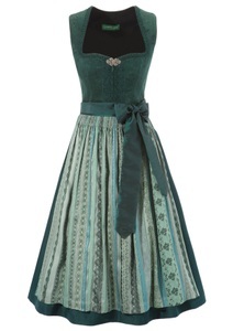 Country Line, Country Line Dirndl midi mit dekorativer Brosche, Country Line Dirndl, (2 tlg.), Damen, midi mit dekorativer Brosche