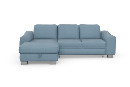 SIT&MORE, sit&more Ecksofa »Durness«, mit Federkern und hochwertigen Edelstahlfüssen, wahlweise mit Kopfteilverstellung, Bettfunktion und Bettkasten oder mit Bettfunktion und Bettkasten, sit&more Ecksofa »Dundee L-Form«, mit Federkern und Edelstahlfüssen, wahlweise mit Kopfteilverstellung