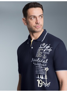 Trigema Poloshirt »TRIGEMA Poloshirt mit maritimem Printmotiv«, (1 tlg.)