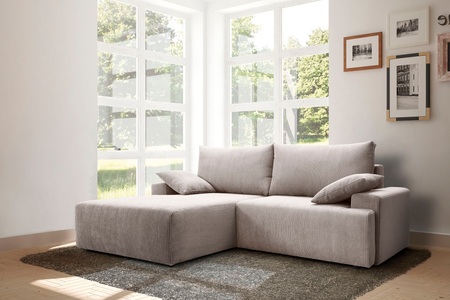 exxpo - sofa fashion, exxpo - sofa fashion Ecksofa, mit Federkern, inklusive Bettfunktion und Bettkasten in verschiedenen Cord-Farben, exxpo - sofa fashion Ecksofa »Orinoko, aktuelles Design und hoher Sitzkomfort, L-Form« inkl. Bettfunktion und Bettkasten, schöne Farben im angesagten Cord