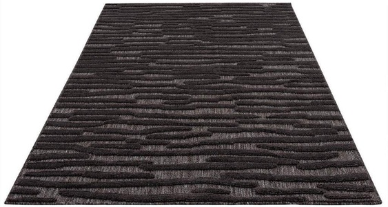 Carpet City, Carpet City Teppich »SANTORINI 58394«, rechteckig, 5 mm Höhe, 3D-Design: Flor erzeugt ein Hoch-Tief-Effekt, In- und Outdoor geeignet, Carpet City Teppich »In-& Outdoorteppich Santorini 58394, 3D-Effekt, Streifen«, rechteckig, 5 mm Höhe, Wetterfest & UV-beständig für Terrasse, Balkon, Küche, Flur
