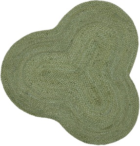 carpetfine, carpetfine Sisalteppich »Juteteppich Alia«, rechteckig, natürliches Pflanzenmaterial von Hand gewebt, Boho Style, carpetfine Teppich »Alia Juteteppich«, wolkenförmig, 10 mm Höhe, handgewebt aus Jute, Naturteppich, Sonderform blau, Boho Style, uni