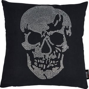 done.®, done.® Dekokissen »Stone Skull«, (1 St.), mit Totenkopf-Applikation, done.® Dekokissen »Stone Skull«, mit Totenkopf-Applikation, Kissenhüle mit Füllung, 1 Stück