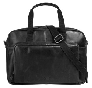 Sansibar, Sansibar Aktentasche »BUSINESS BAG, BLACK«, Sansibar Aktentasche »Businessbag Black«, echt Leder
