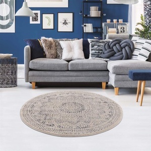 Carpet City, Carpet City Teppich »Art 1652«, rund, 7 mm Höhe, Kurzflor Teppich, Wohnzimmer, Carpet City Teppich »Art 1652«, rund, 7 mm Höhe, Kurzflor, Ornamenten-Muster, Boho & Mandala Stil
