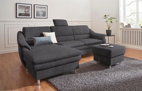 SIT&MORE, sit&more Ecksofa, sit&more Ecksofa »Cardoso L-Form« mit Federkern, wahlweise mit Bettfunktion