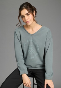 Laura Scott Longsweatshirt, mit Fransenkante