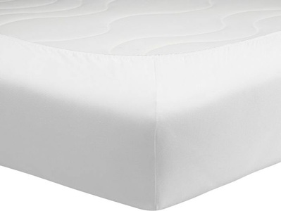 Schlafgut, Mako-Jersey-Spannbetttuch Schlafgut weiss Größe: 018, Schlafgut Spannbettlaken »Mako-Jersey aus 100% Baumwolle, Bettlaken«, für Matratzen bis 18 cm Höhe, in 90x200, 140x200 oder 180x200 cm