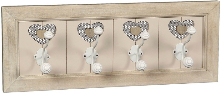 Ambiente Haus, Ambiente Haus Garderobenhaken »Country Garderobe 4er Haken 58cm«, Ambiente Haus Garderobenhaken »Country Garderobe 4er Haken 58cm«, (1 St.)