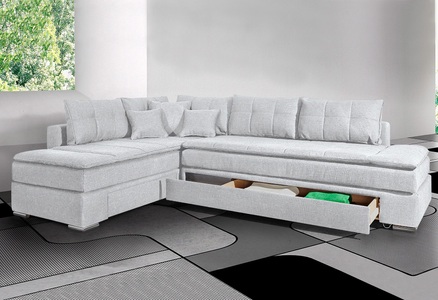 INOSIGN, INOSIGN Ecksofa »Night & Day«, mit Dauer-Schlaffunktion, INOSIGN Ecksofa »Night & Day L-Form mit Dauer-Schlaffunktion ohne Armlehnen«, mit Boxspring-Bettfunktion 180x200 cm und Bettkasten, Dauerschläfer!
