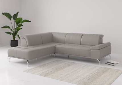 Places of Style Ecksofa »Caluna«, Inkl.Sitztiefenverstellung, wahlweise mit Kopf- und Armteilverstellung
