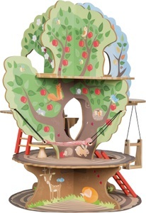 Roba, roba Spiel-Baumhaus 4-JAHRESZEITEN 12-teilig aus Holz, Baumhaus 4-Jahreszeiten