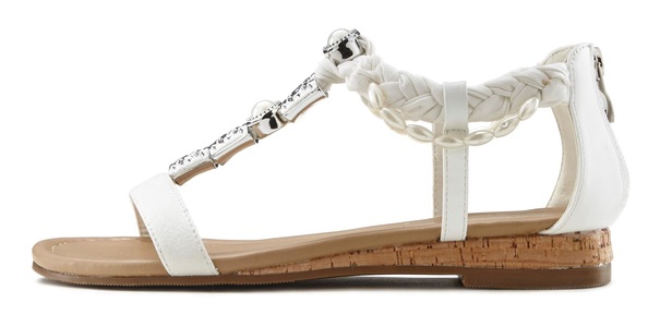 Lascana, LASCANA Sandale, LASCANA Sandale »Sommerschuh«, Sandalette, Sommerschuh mit Schmuckelementen VEGAN